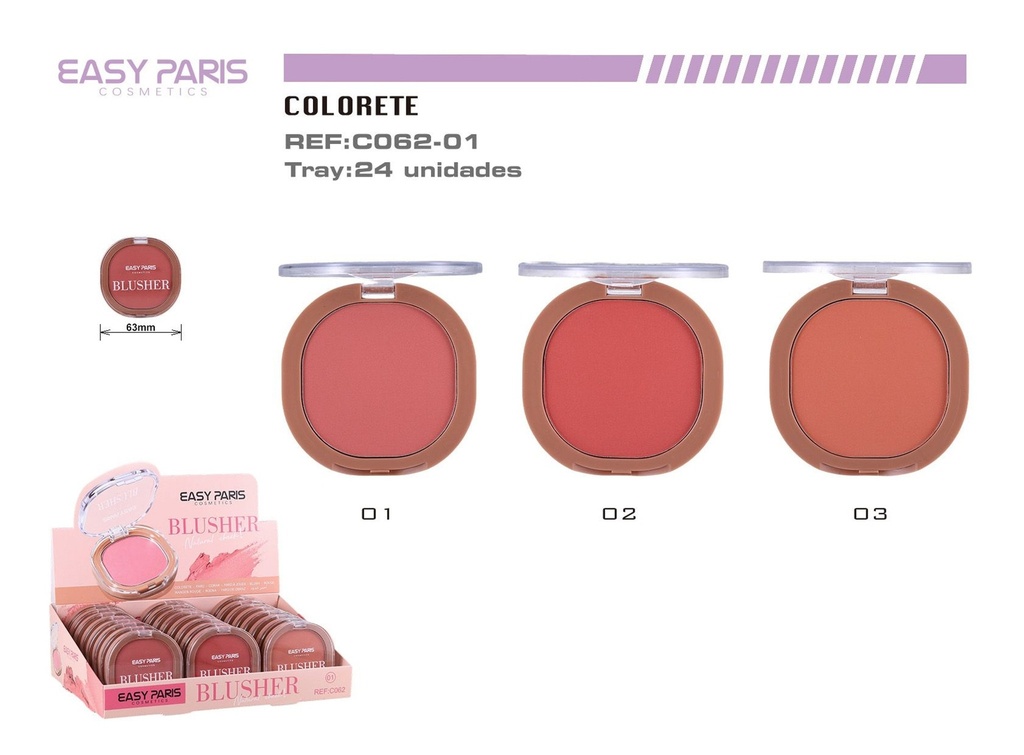 Colorete 24 unidades - Cosméticos y maquillaje