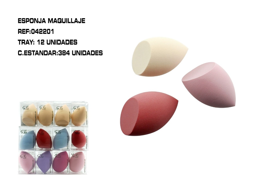 Esponja de maquillaje (12 unidades) - Productos de belleza y cuidado personal