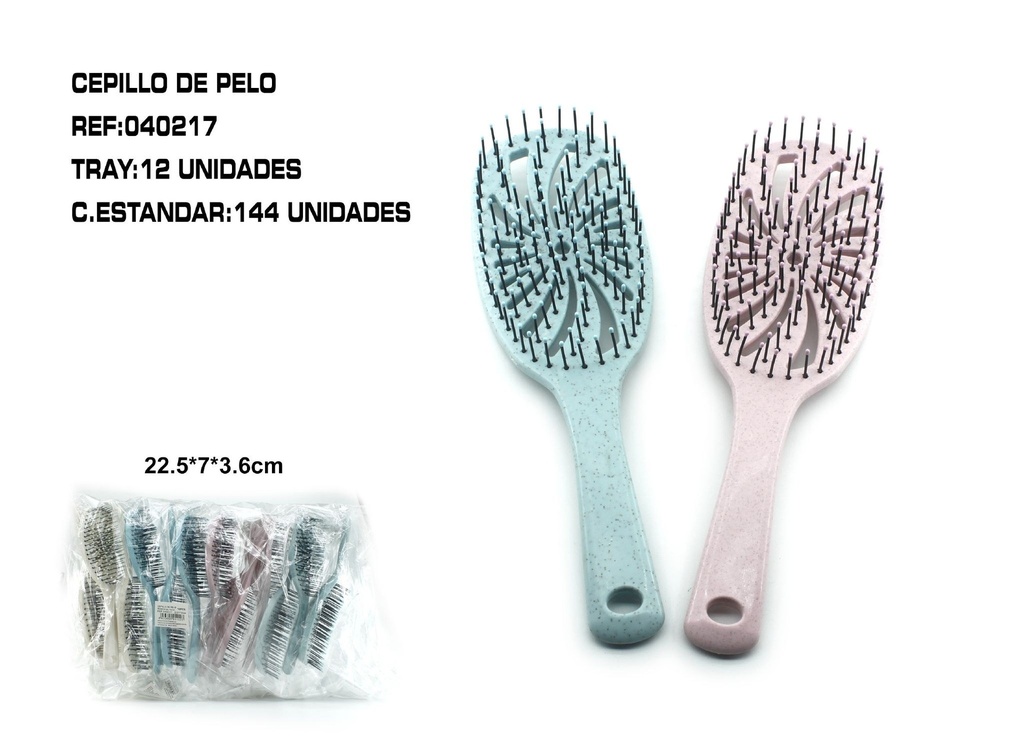 Cepillo anti-enredos 22.5x7x3.6cm (12 unidades) - Cepillos para el cabello