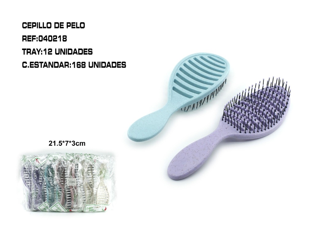 Cepillo anti-enredos 21.5x7x3cm (12 unidades) - Cepillos para el cabello