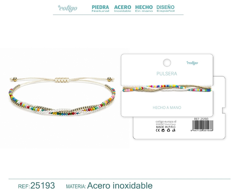Pulsera hecha a mano con hilo - Joyas artesanales