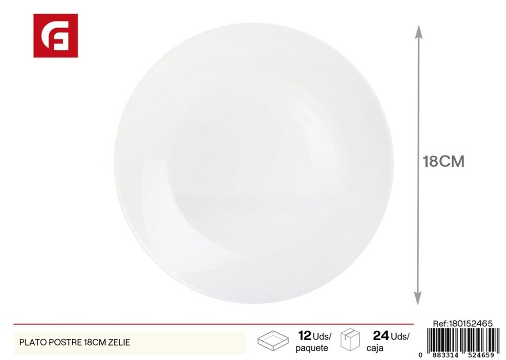 Plato de postre ZELIE de 18 cm - Vajilla de cerámica para postres