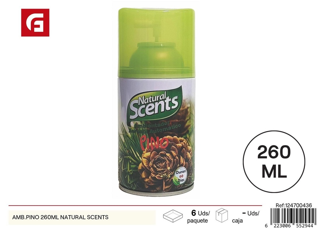 Aromatizante natural de pino 260ml - Ambientadores y fragancias