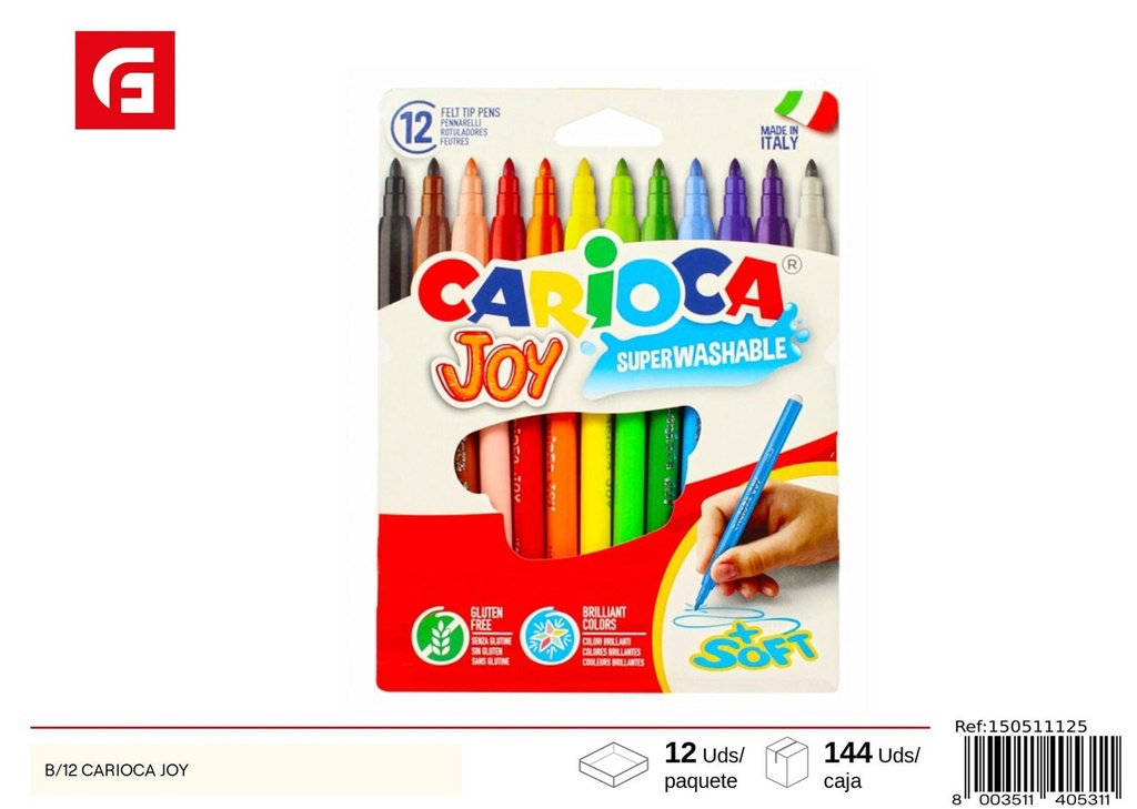 Rotuladores carioca joy 12 unidades - Materiales de escritura y arte