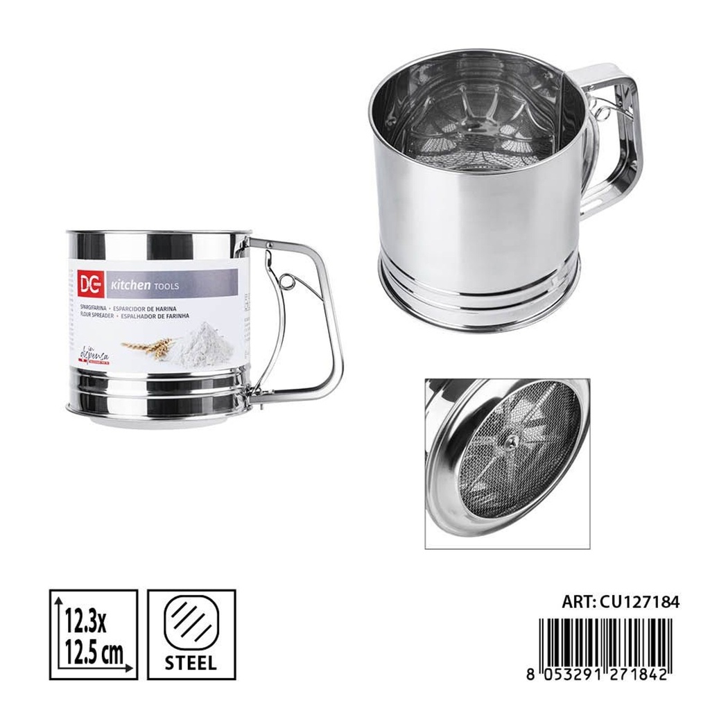 Tamiz de acero inoxidable grande 12.3x12.5 cm - Accesorios de cocina y herramientas