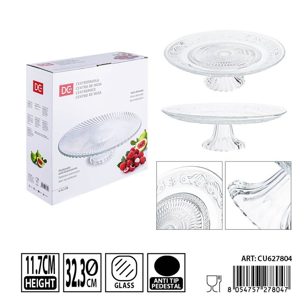 Bandeja de cristal 32.3x11.7 cm DC CASA - Accesorios de cocina