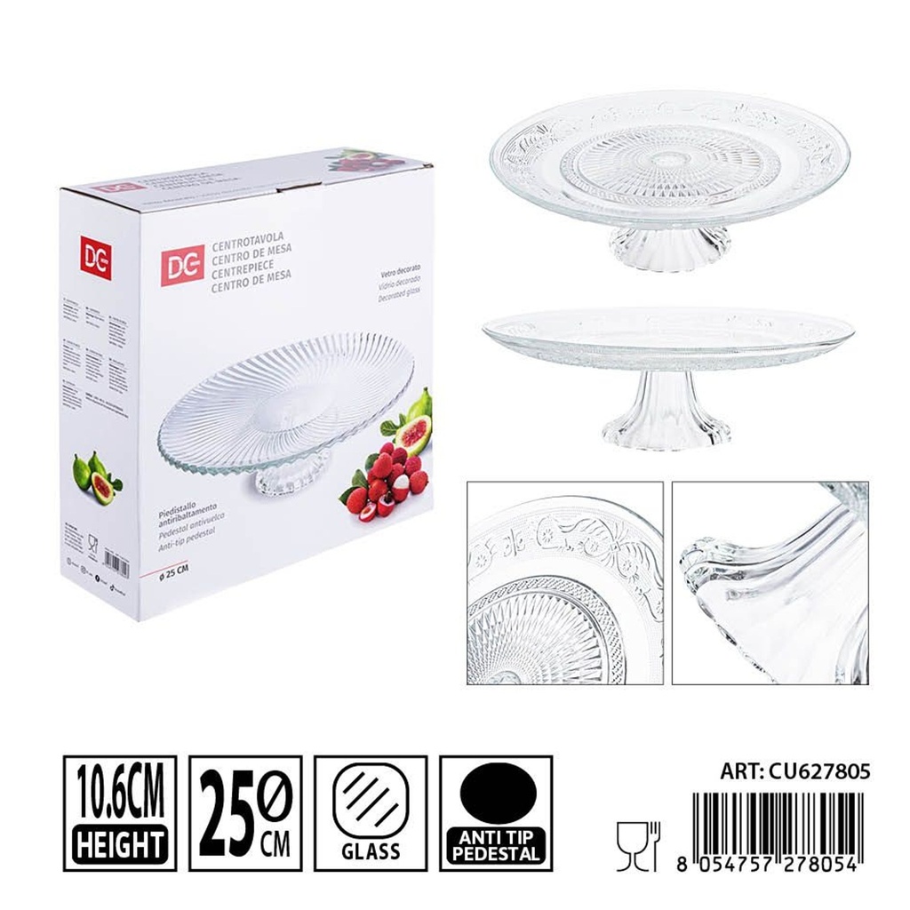 Bandeja de cristal 25x10.6 cm DC CASA - Accesorios de cocina