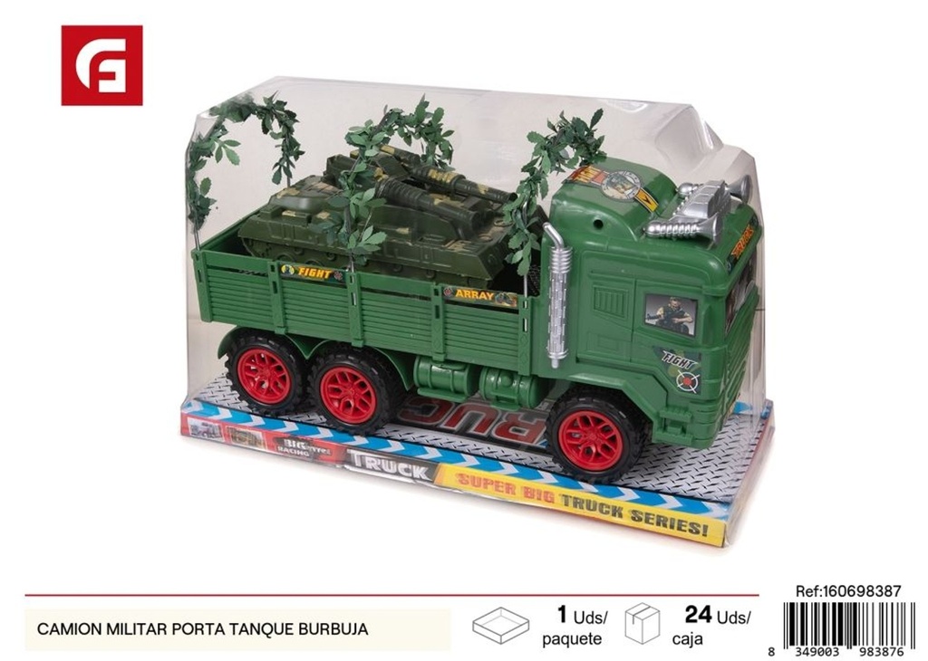 Camión militar porta tanque burbuja - Juguetes de construcción y vehículos militares