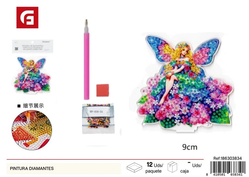 Pintura de diamantes acrílica 4# mariposa - Artículos de manualidades y decoración