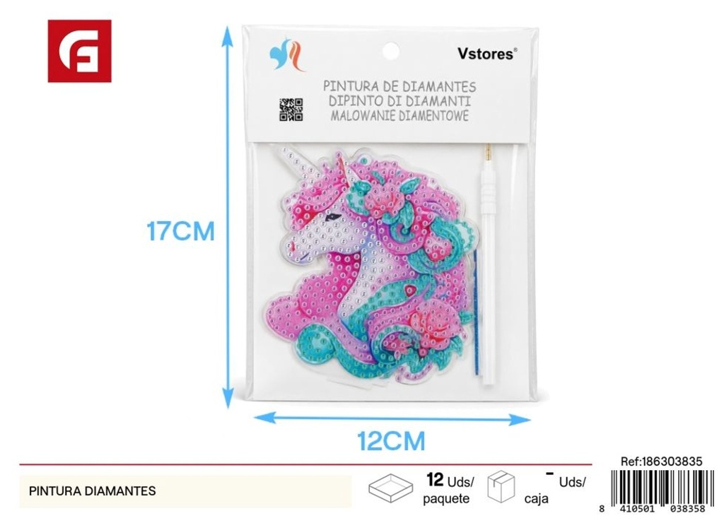 Pintura de diamantes acrílica 5# unicornio - Artículos de manualidades y decoración