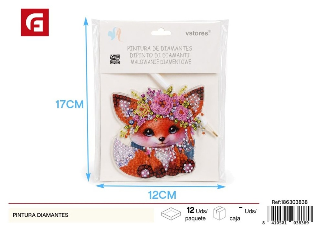 Pintura de diamantes acrílica 8# zorro - Artículos de manualidades y decoración