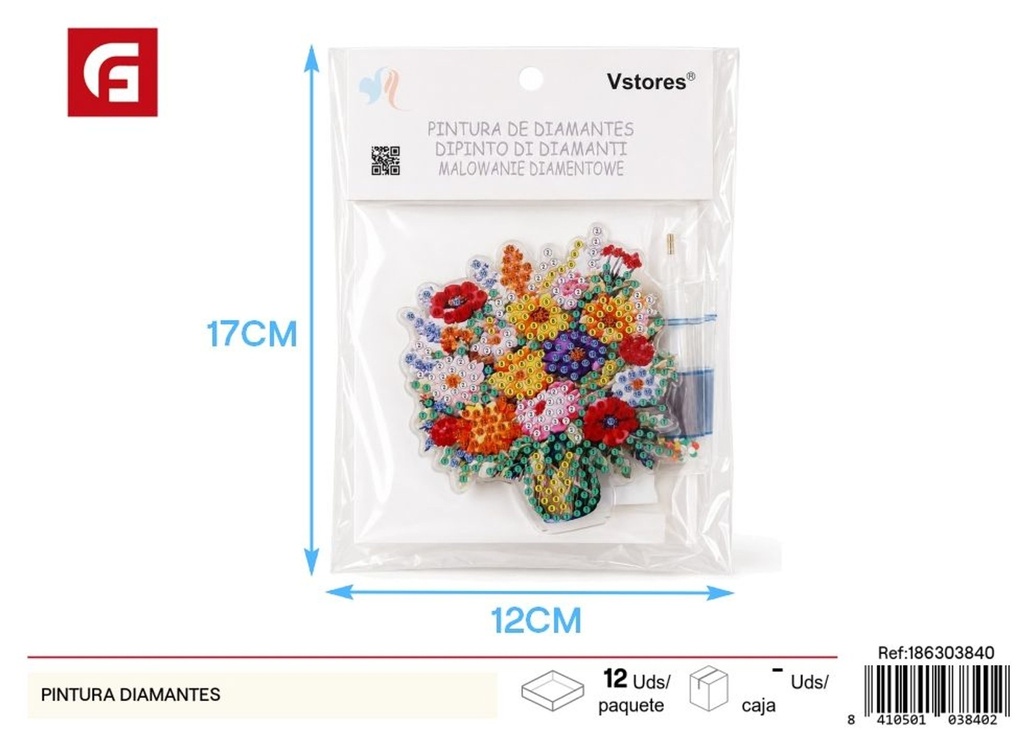 Pintura de diamantes acrílica 10# jarrón - Artículos de manualidades y decoración