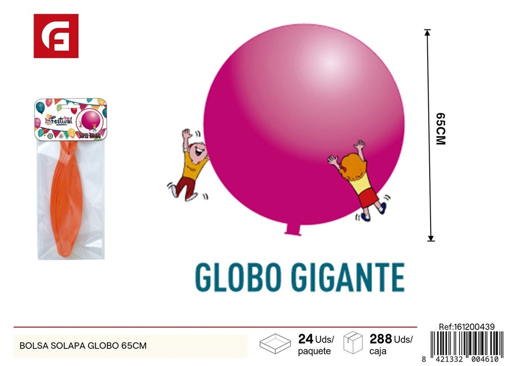Bolsa de globos 65 cm - Accesorios para fiestas y celebraciones