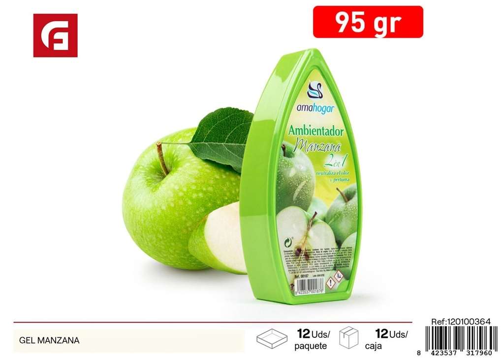 Ambientador gel manzana - Fragancia en gel para el hogar