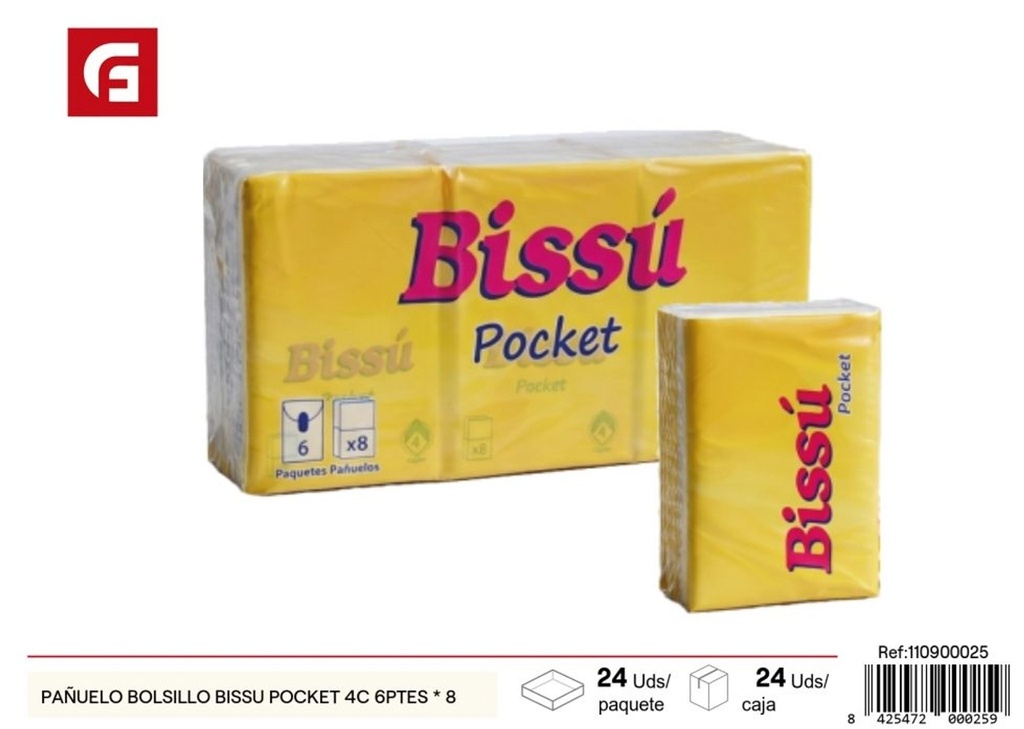 Paño de bolsillo Bissu pocket 4 capas - Papel higiénico
