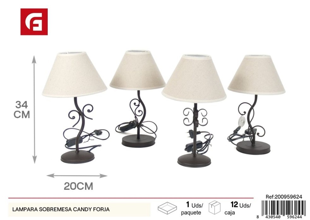 Lámpara de mesa Candy Forja - Iluminación decorativa