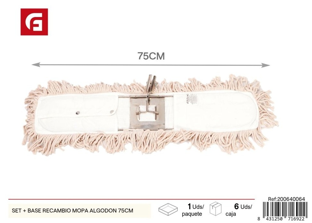 Mopa de algodón 75 cm - Accesorios de limpieza y mantenimiento