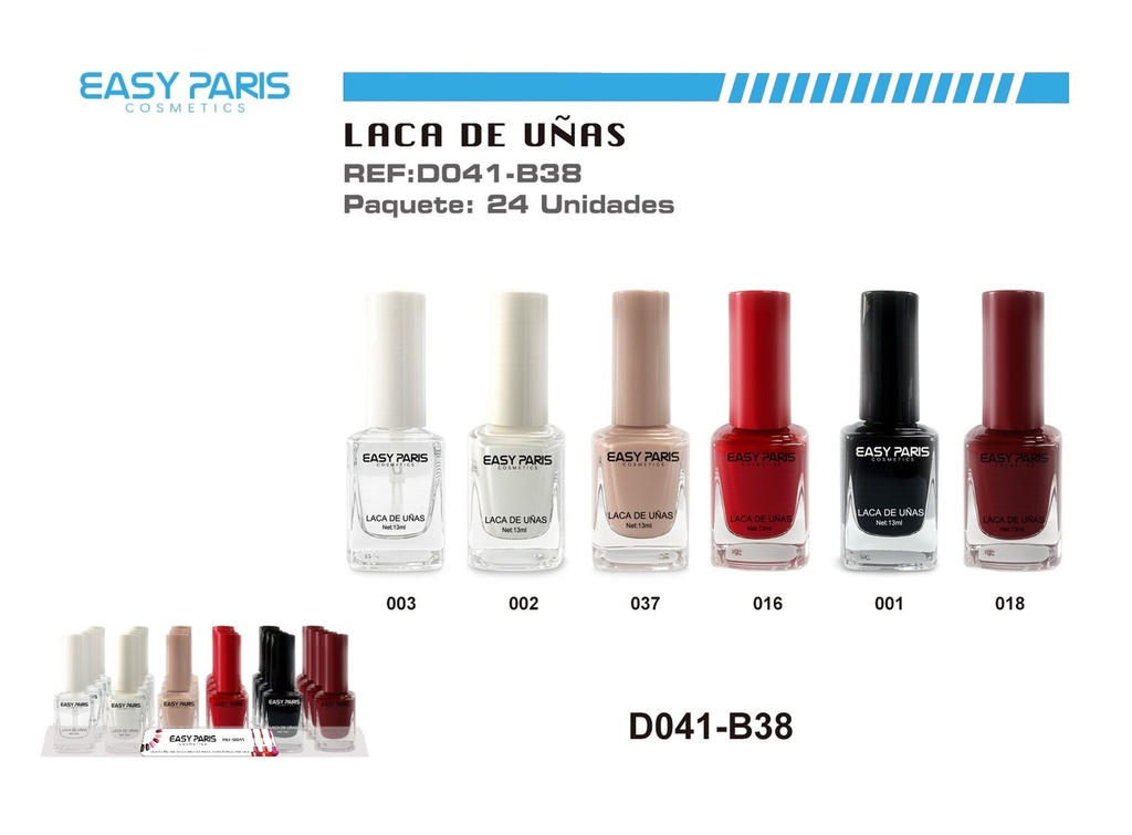 Laca de uñas Easy Paris 24 unidades - Cosméticos y cuidado personal