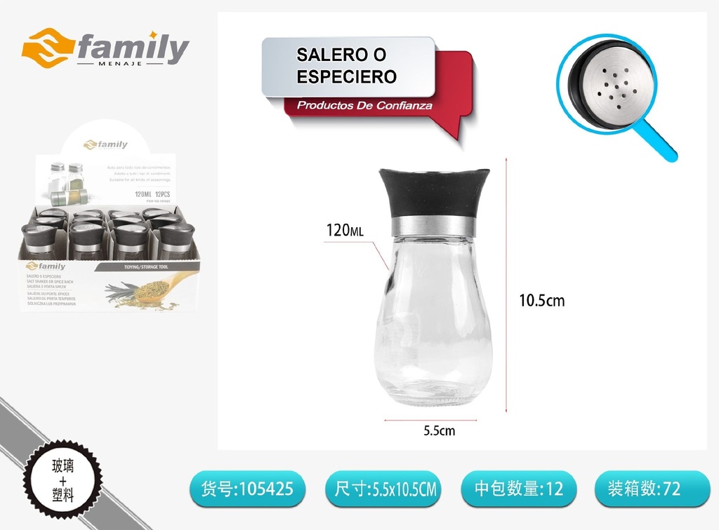 Salero o especiero QESP-ML-DB - Organizadores de cocina y recipientes