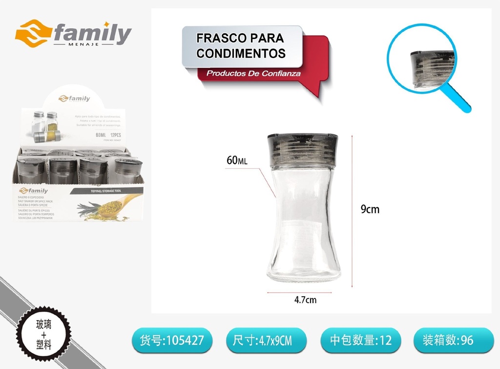 Frasco para condimentos YSY-10-ML-DB - Organizadores de cocina y recipientes