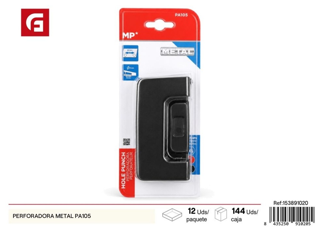 Perforadora metálica PA105 - Material de oficina