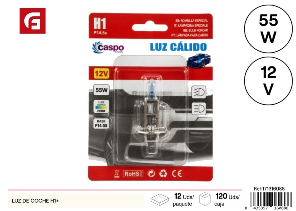 Luz de coche H1+ de cuarzo blanco - Accesorios para automóviles