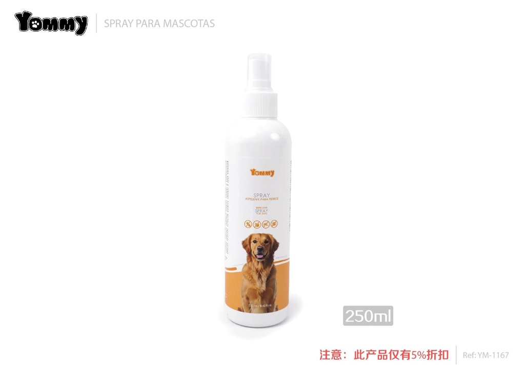 Spray repelente natural de insectos con citronela para perros 250ML - Cuidado para mascotas