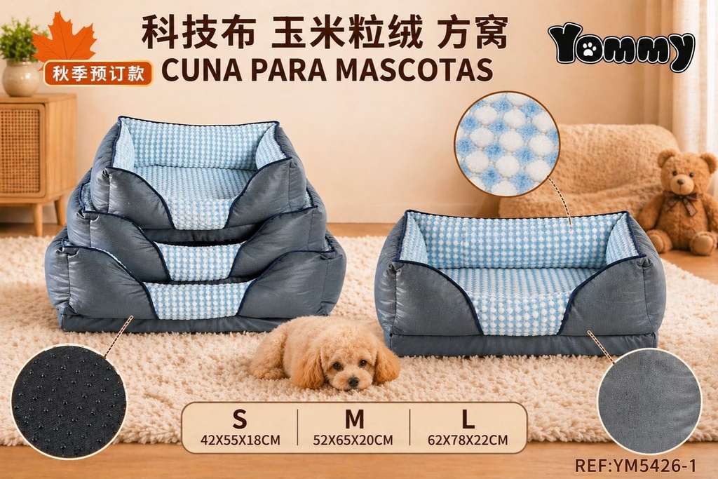 Cuna de perro de muelle tecnológico con forma de maíz azul REF 5426-1 - Camas para mascotas