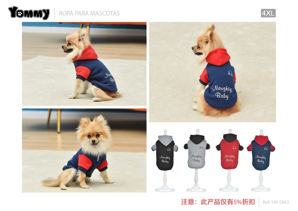 Sudadera con capucha para perros 4XL - Ropa para mascotas