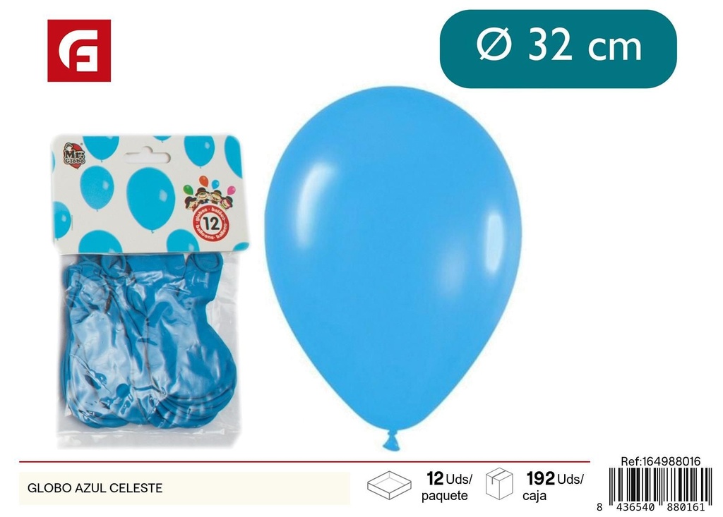 GLOBO azul celeste - Artículos de fiesta