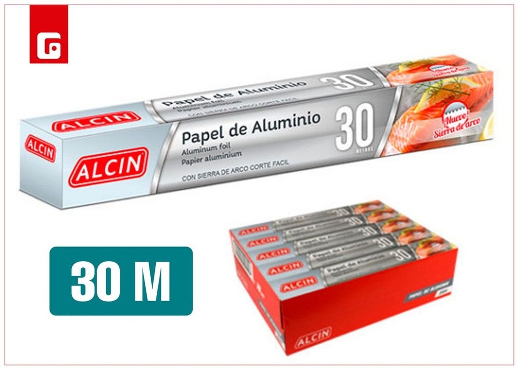 Aluminio doméstico 30m - Utensilios de cocina y papel de aluminio