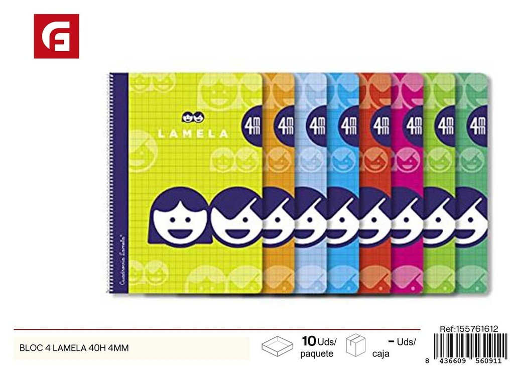 Bloque 4 LAMELA 40 páginas 4mm - Material escolar y cuadernos