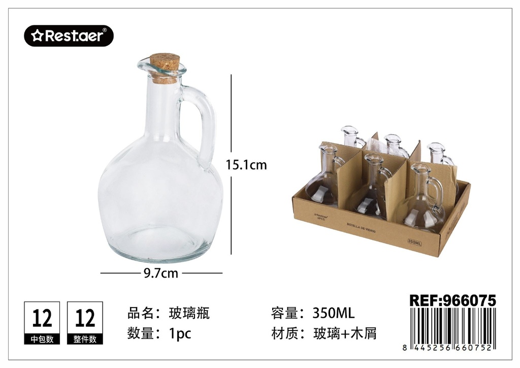 Botella de vidrio 350ml - Envases de vidrio para uso diario