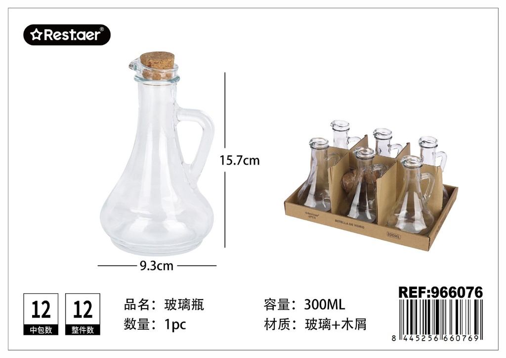 Botella de vidrio 300ml - Envases de vidrio para uso diario