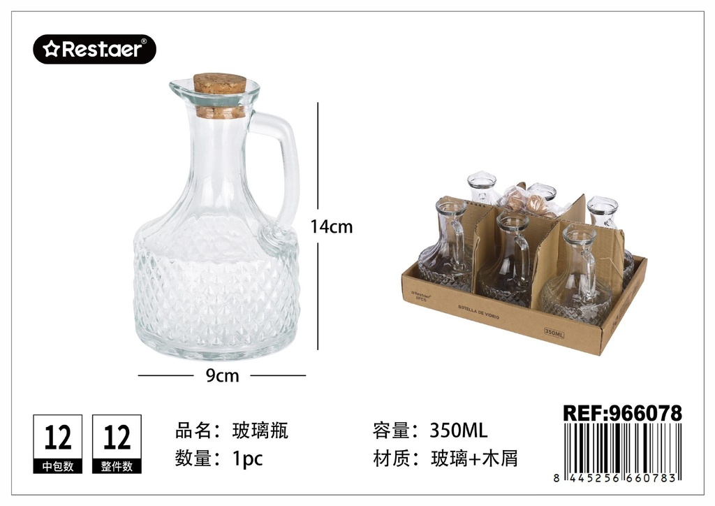 Botella de vidrio 350ml - Envases de vidrio para uso diario