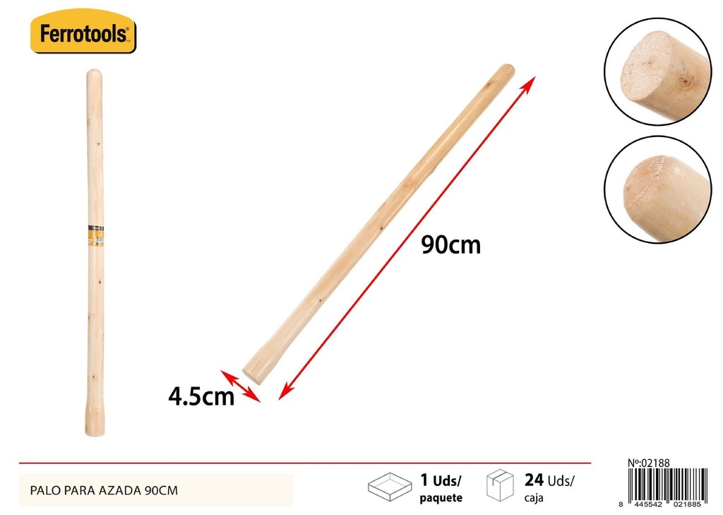 Palo para azada de 90 cm - Accesorios de limpieza y jardinería