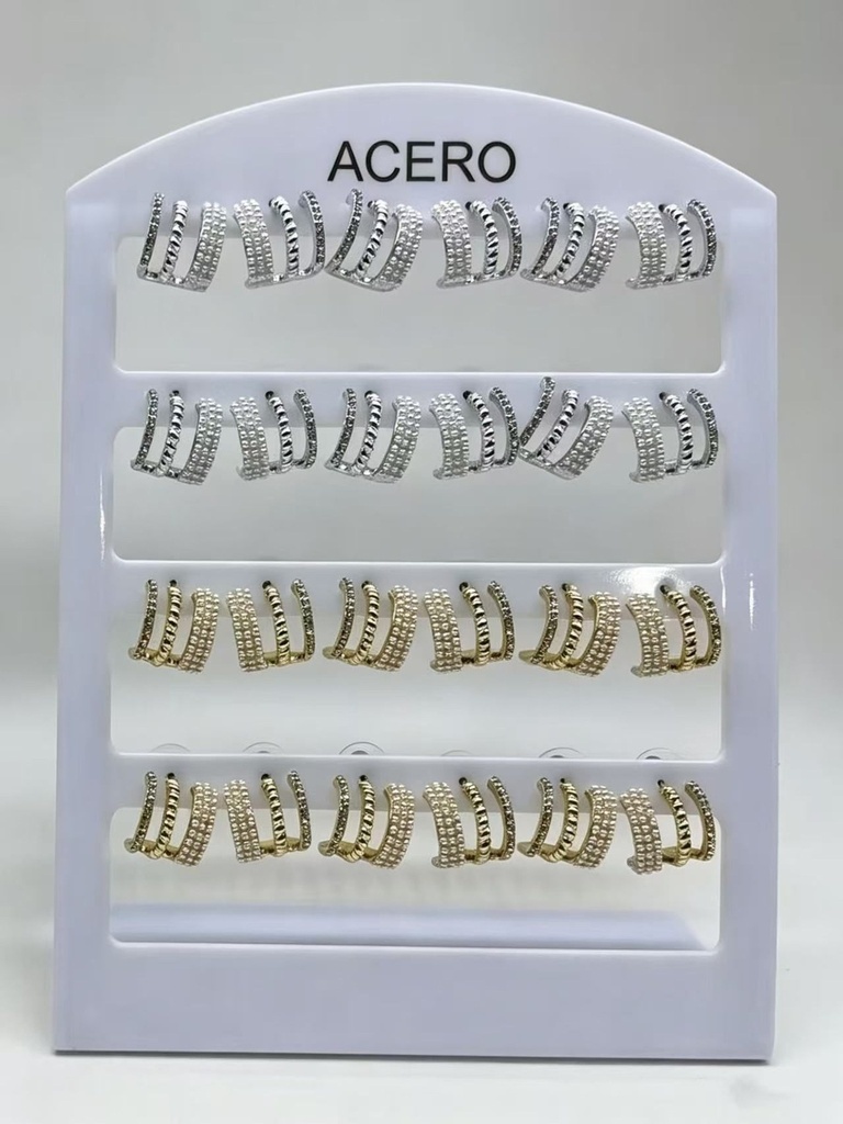 Pendientes de acero 12/p NS ED-4016 - Bisutería y accesorios
