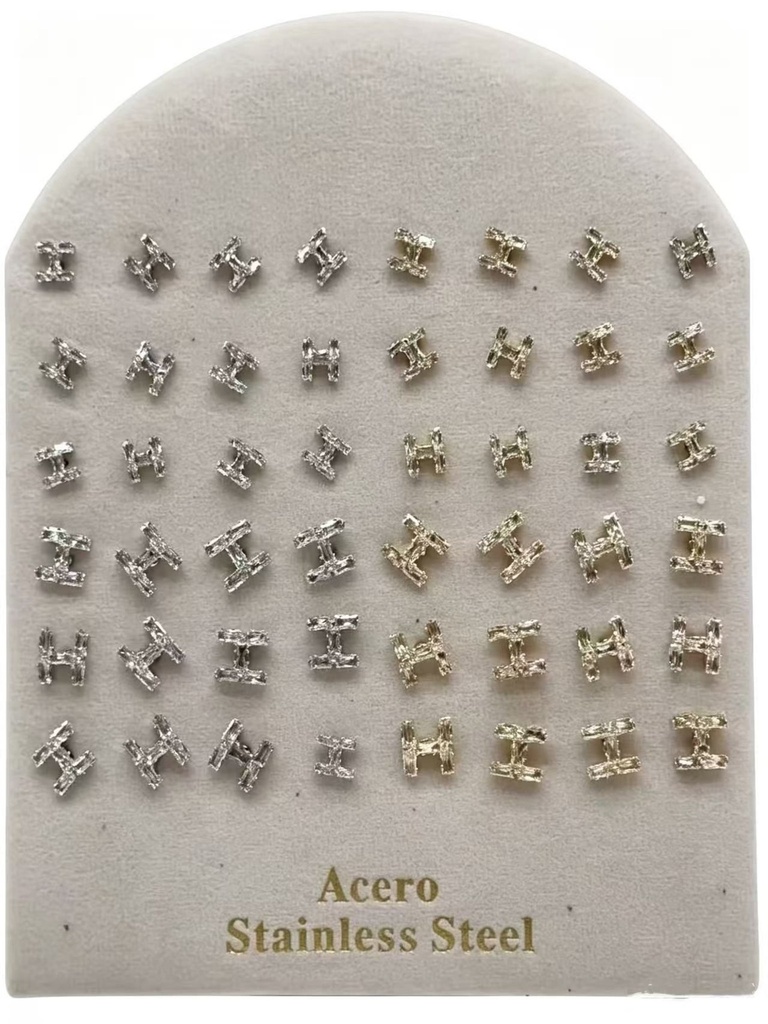 Pendientes de acero - Set de 24 piezas