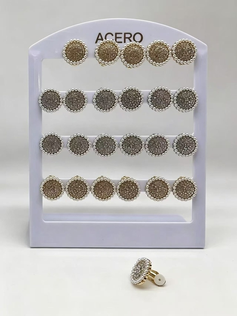 Pendientes clip de acero - Set de 12 piezas