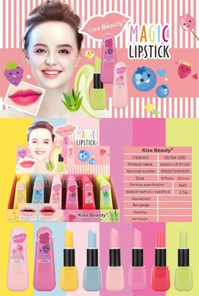 Barras de labios Magic 24/U K.B 35794-03D - Productos de belleza y novedades temporales