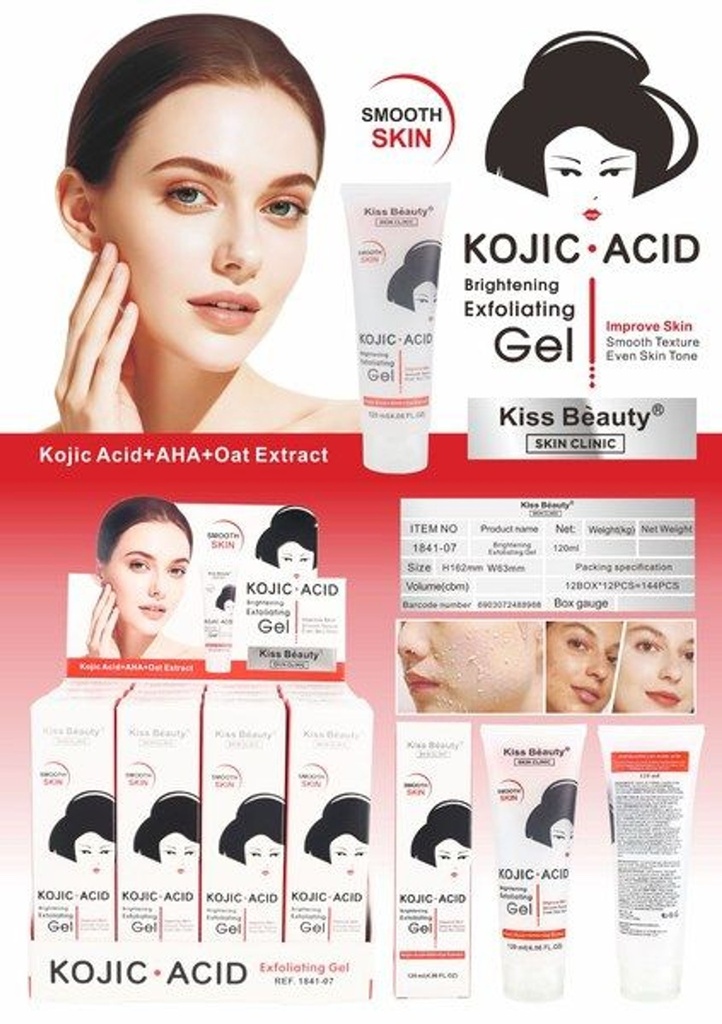 Exfoliante facial con ácido kojico 120ml 12/U K.B - Productos de belleza y novedades temporales