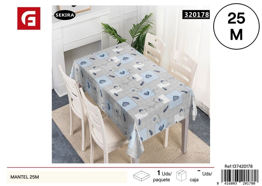 Manteles de textura normal 25 metros - Textiles de hogar y manteles para mesas