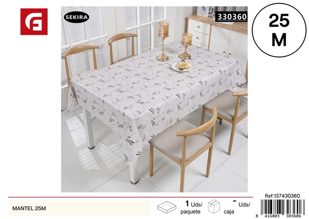 Manteles de textura normal 25 metros - Textiles de hogar y manteles para mesas