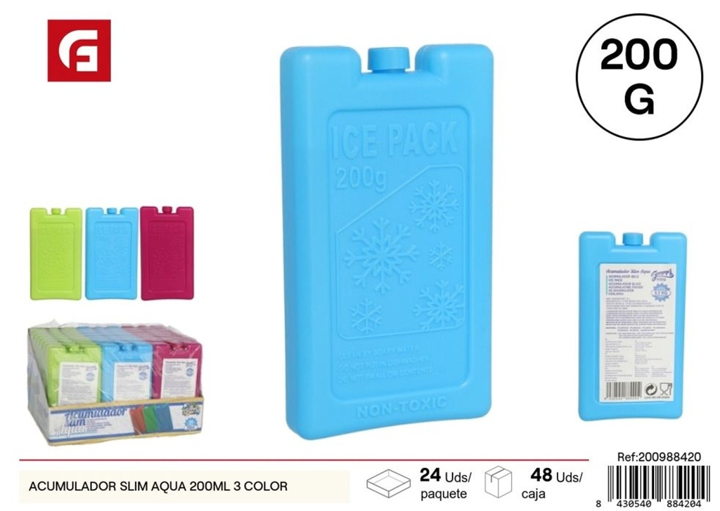 Acumulador slim Aqua 200 ml surtido - Utensilios de cocina y neveras