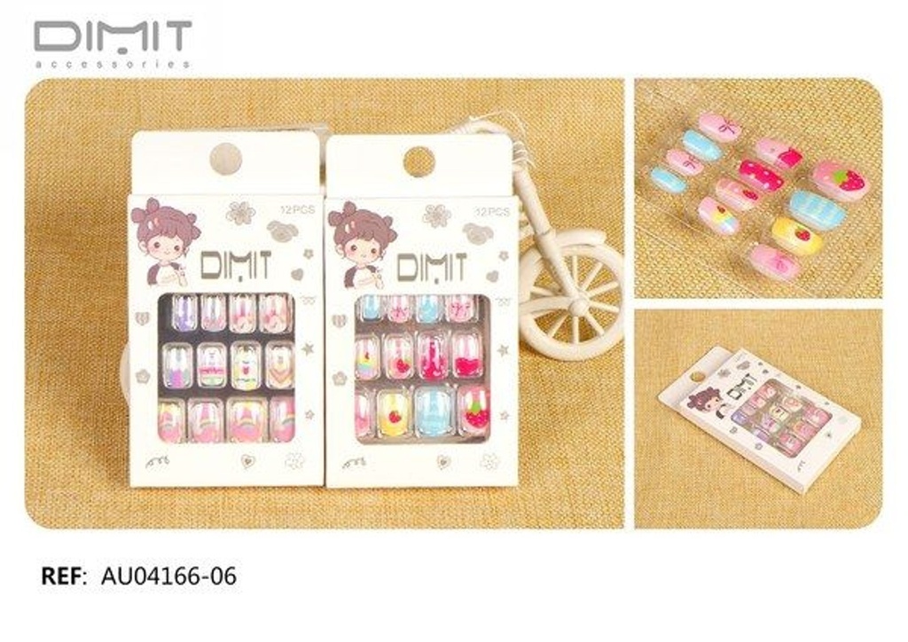 Uñas postizas para niñas 12 unidades - Accesorios de belleza