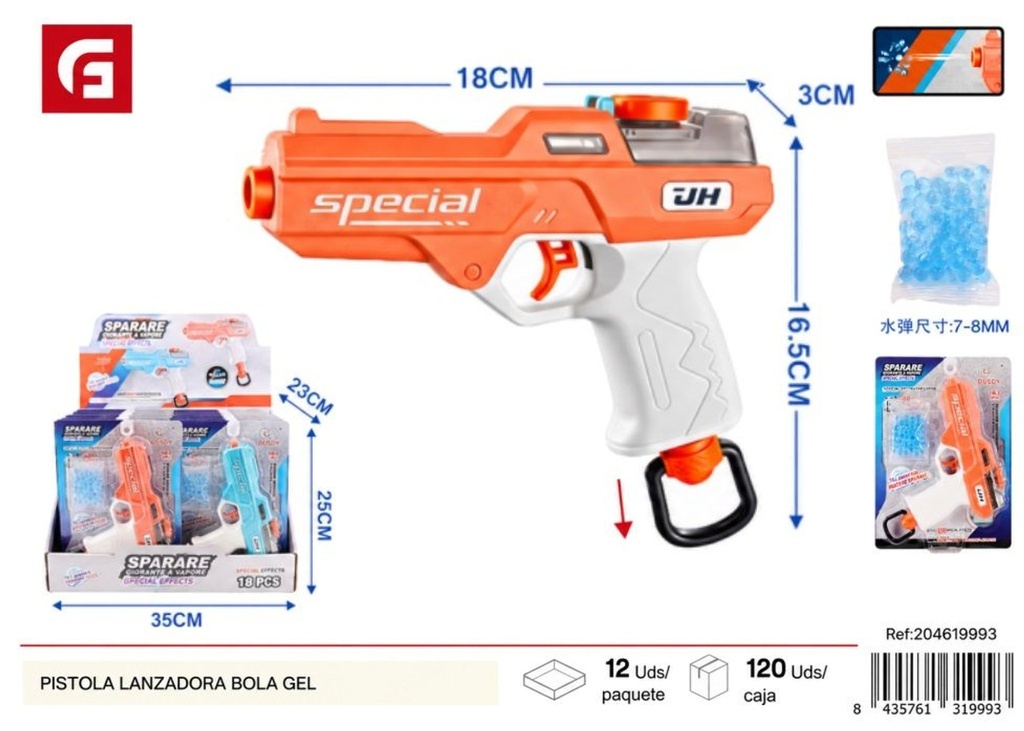 Pistola lanzadora de bolas de gel - Juguete recreativo