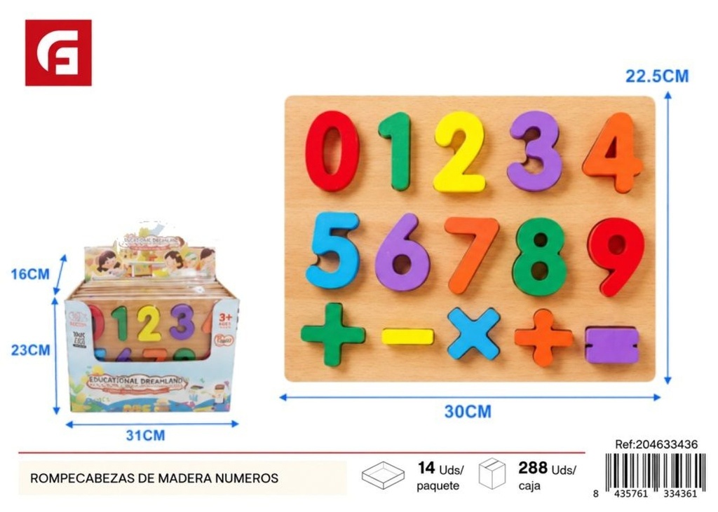 Rompecabezas de madera números - Juegos educativos