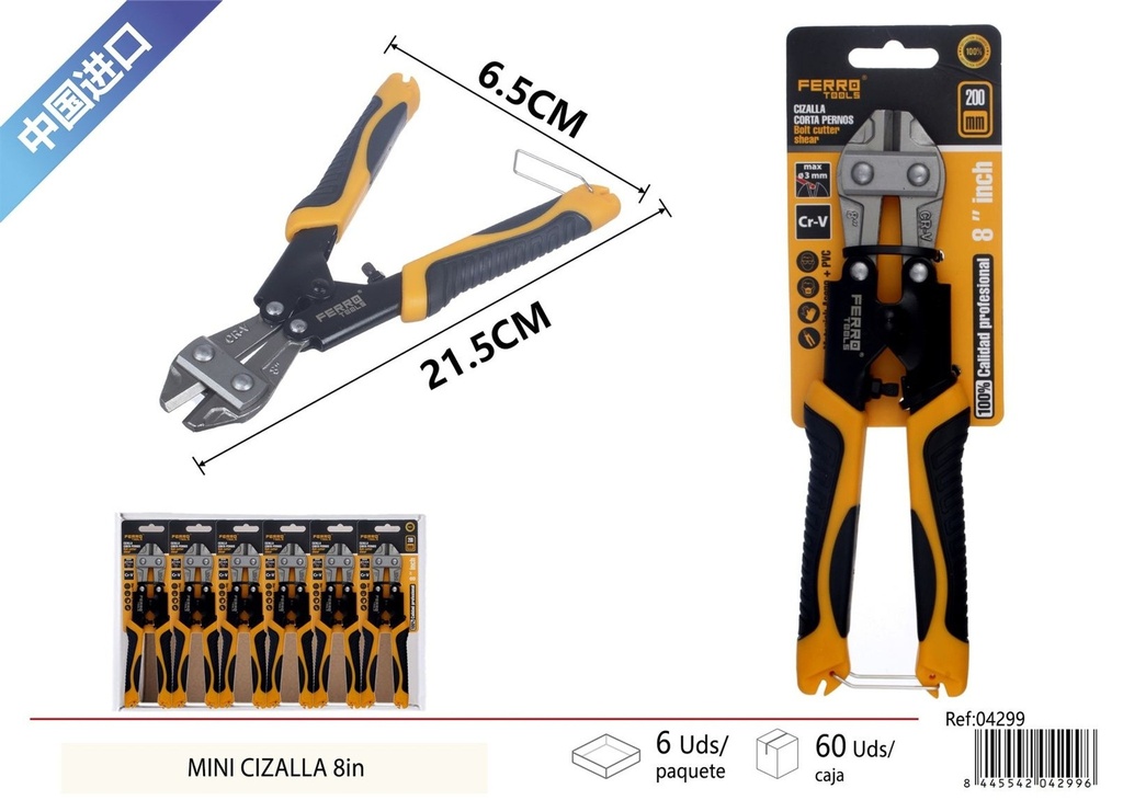Mini cizalla (8 in, 200 mm) - Herramientas de corte y ferretería
