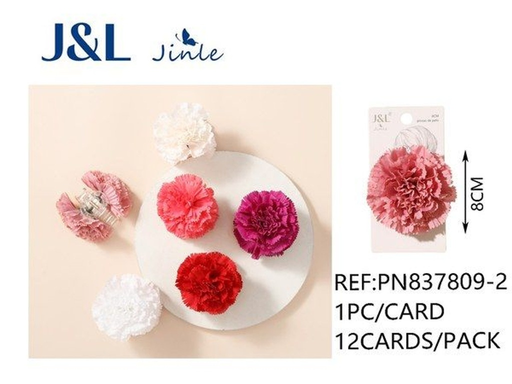 Pinza flor 8 cm 12 uds - Accesorios para el cabello