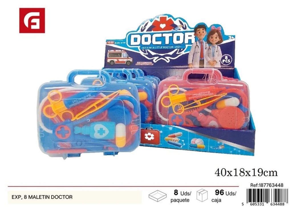Juguete maletín de doctor 8 unidades - Juguetes para niños